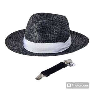 Time and tru panana hat with ribbon trim and Travel Clip